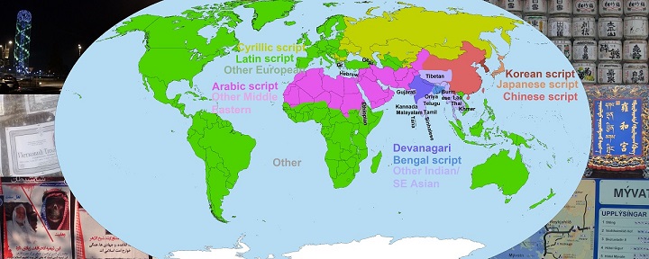 World scripts map